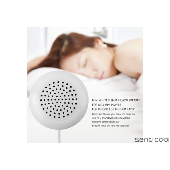 Mini White 3 5mm Pillow Speaker For Mp3 Mp4 Player For Iphone For