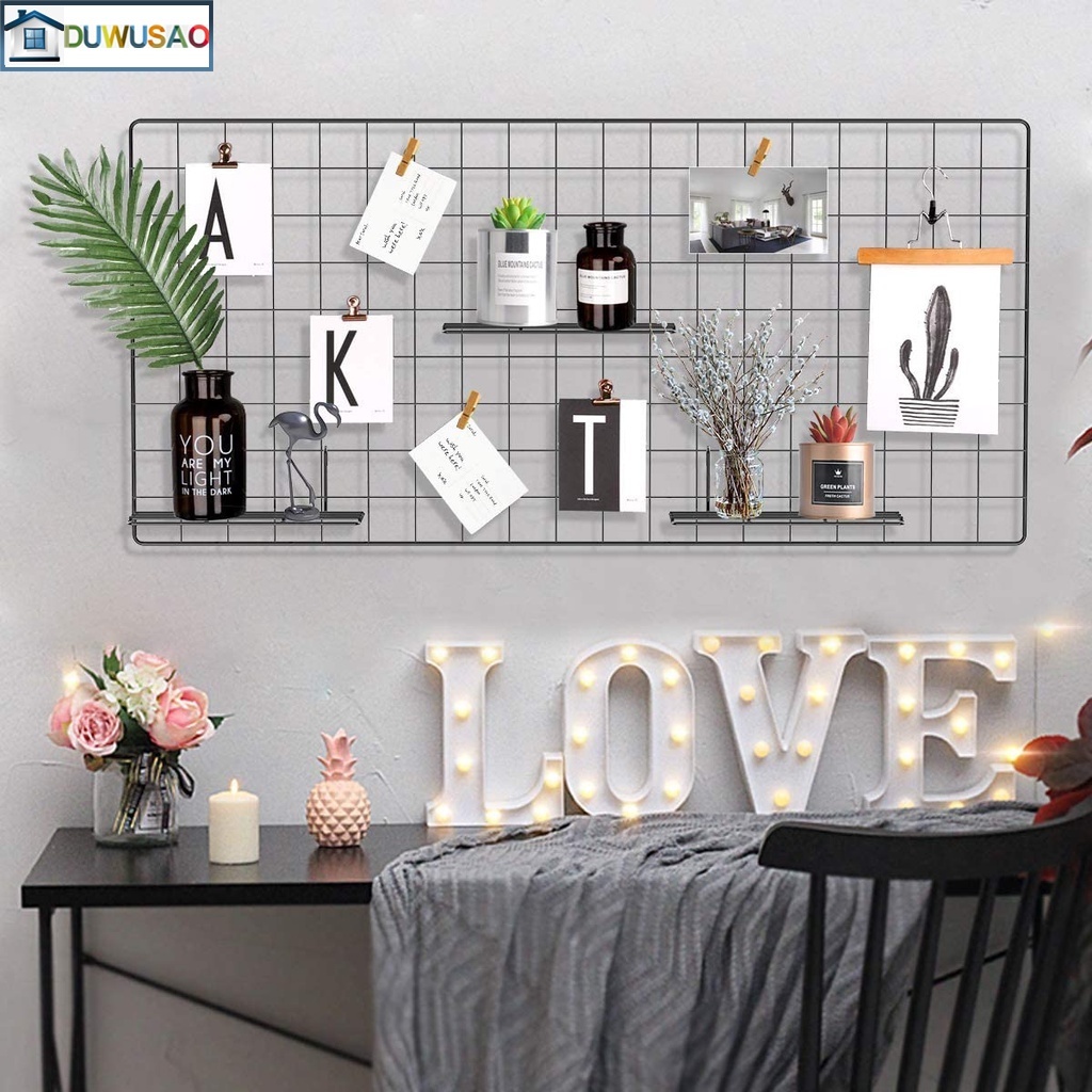 Diy Metal Grid Wall Decor Photo Wire Mesh Board Panel Photos Pictures Display Panels Organizer Netting Hanging Home