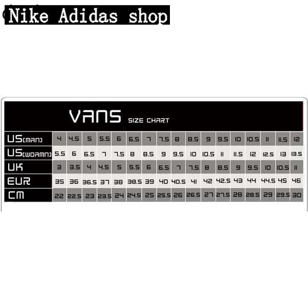 vans size to adidas