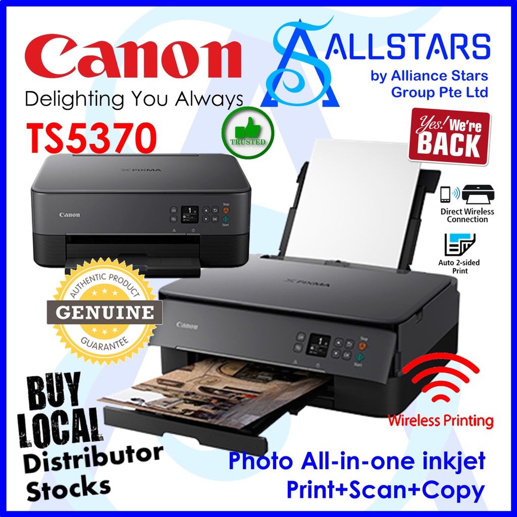 CANON TS5370a Compact Wireless Photo All-In-One InkJet Printer with 1.44 OLED(Warranty 2years Carry-in to Canon SG)