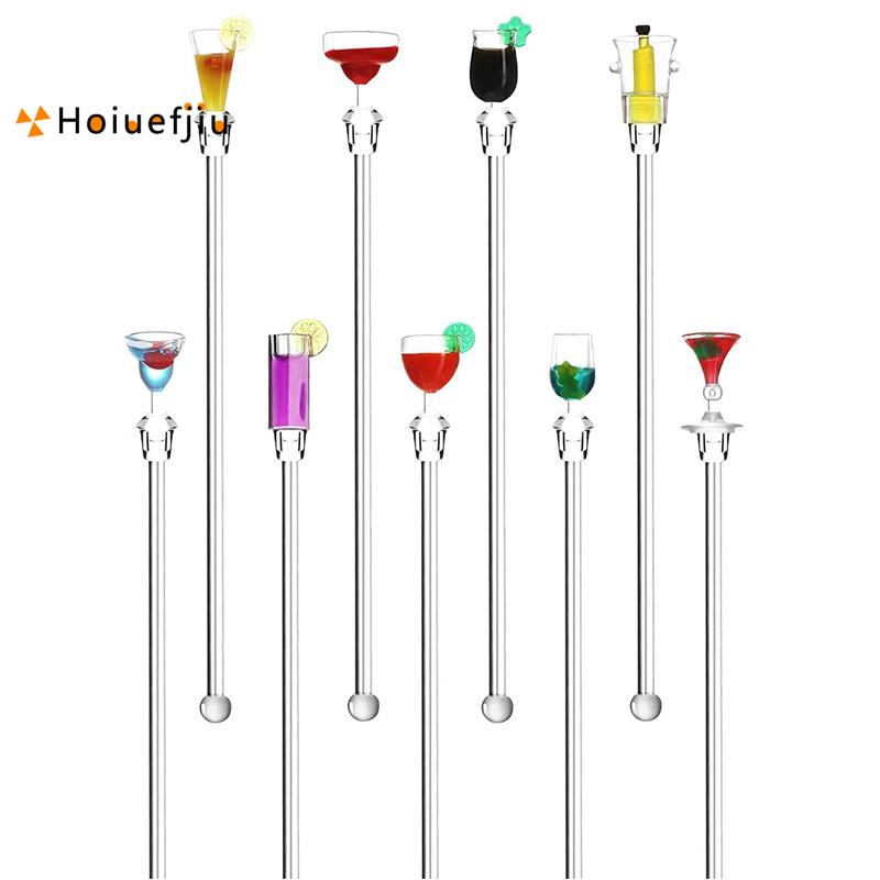 Acrylic Cocktail Stirrer Sturdy Cocktail Swizzle Stirrer Clear Swizzle Sticks Cocktail Colorful Cocktail Drink Stirrer Shopee Singapore