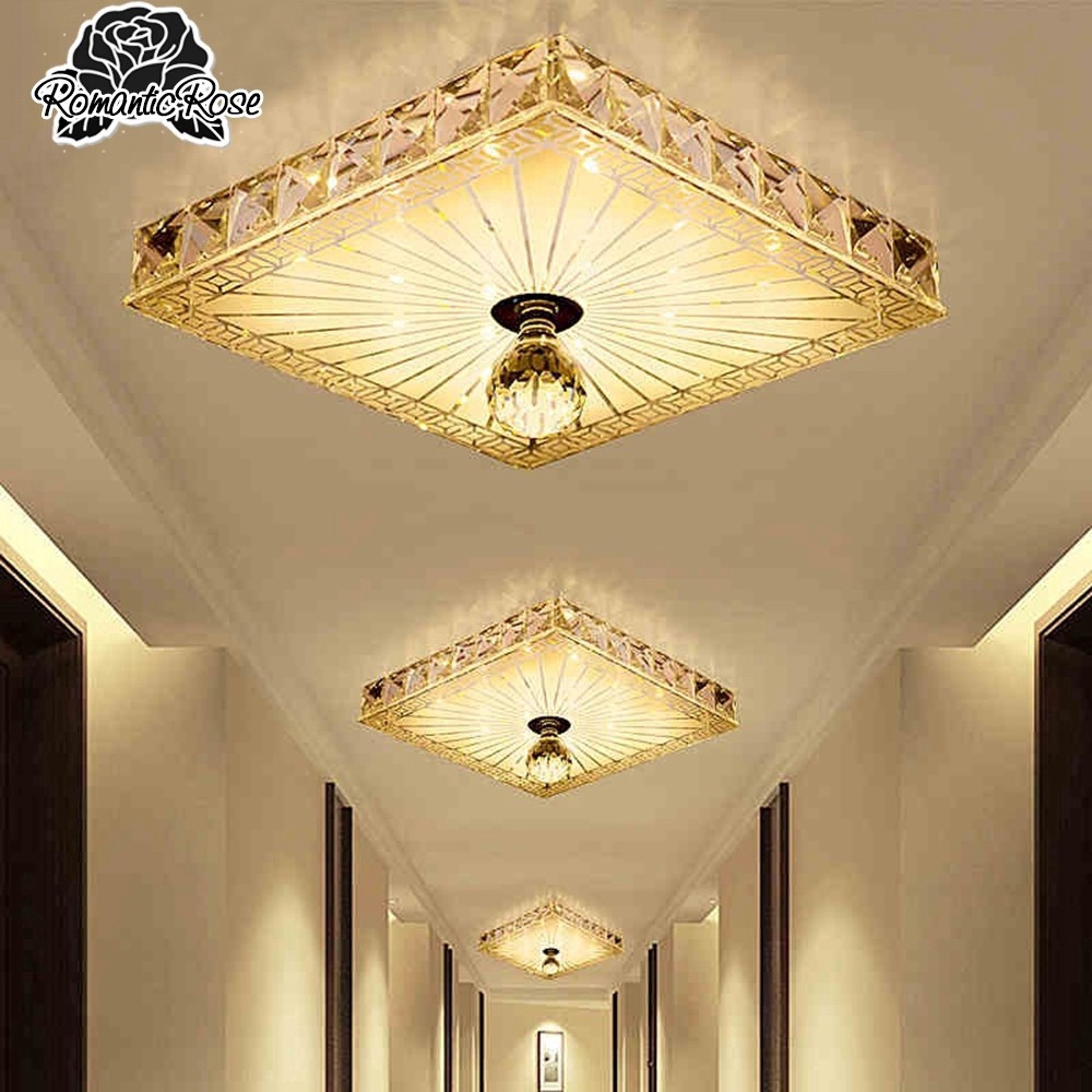 Rro Modern 18cm 12w Led Crystal Ceiling Lights Aisle Porch Lights Chandeliers