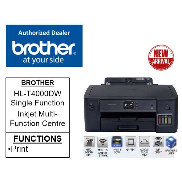 Brother HLT4000DW Ink Tank Printer A3 Colour Printer t4000