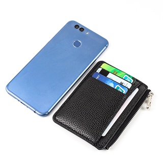 Hot Sale Men Wallet Solid Color Textured Pu Zipper Card Holder Mini Coin Purse New #4