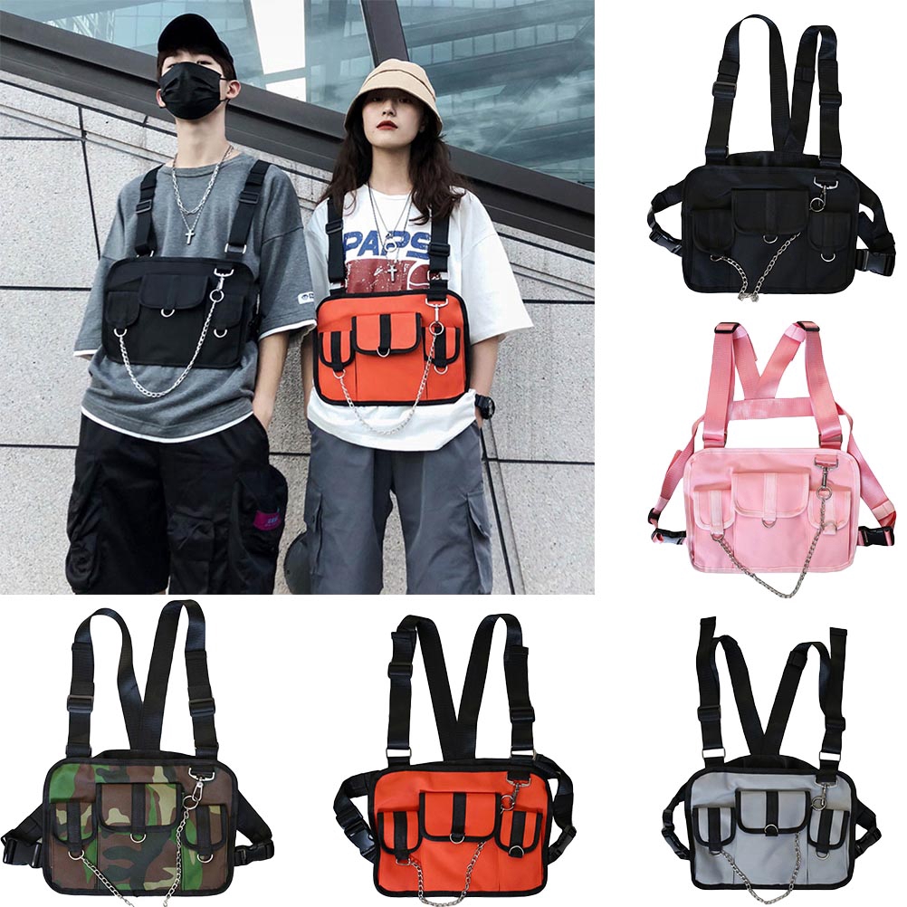 Men Hip Hop Harness Chest Rig Bag Streetwear Chest Package Pack - roblox chest rig