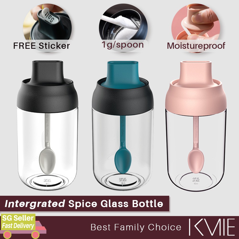 Download Kitchen Spice Glass Bottle Spoon Jars Salt Sugar Pepper ...