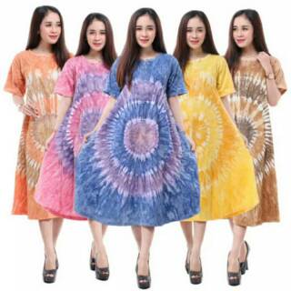 Daster Kencana Ungu Batik Abstract Motif Button Neck Daster Kencana Ungu Batik Abstract Motif Button Neck