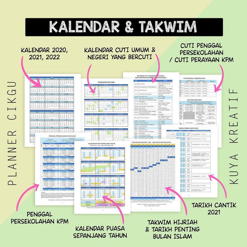 Planner Cikgu 2021 Shopee Singapore