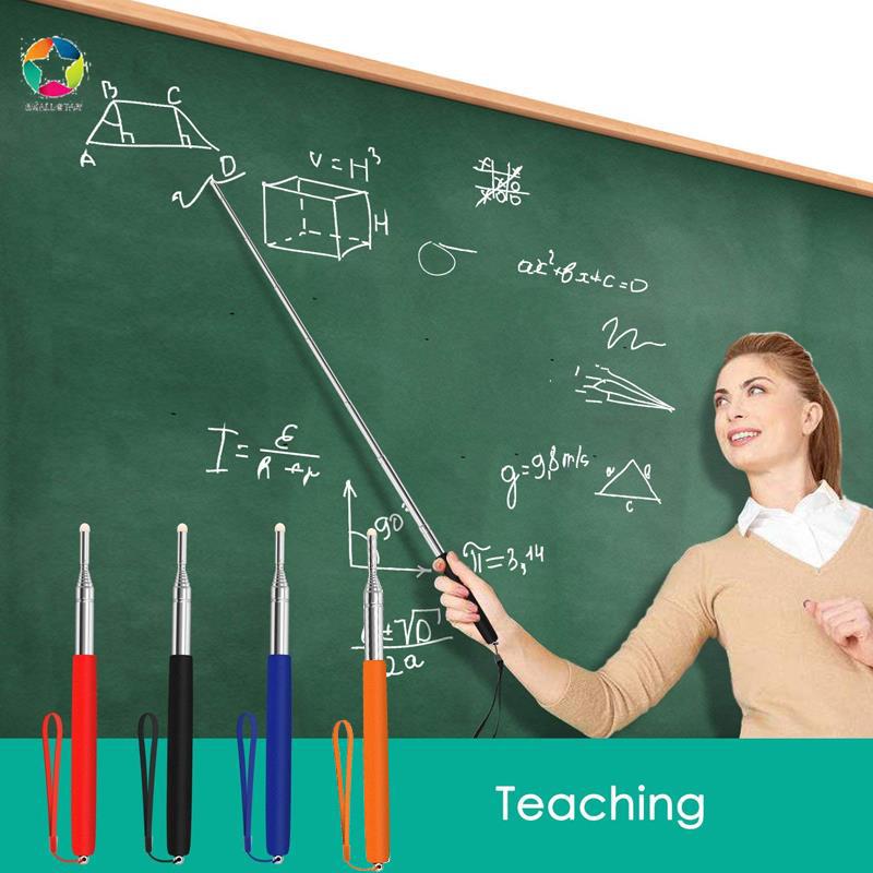 Silver Retractable Handheld Classroom Blackboard Whiteboard Teacher Pointer CYN 