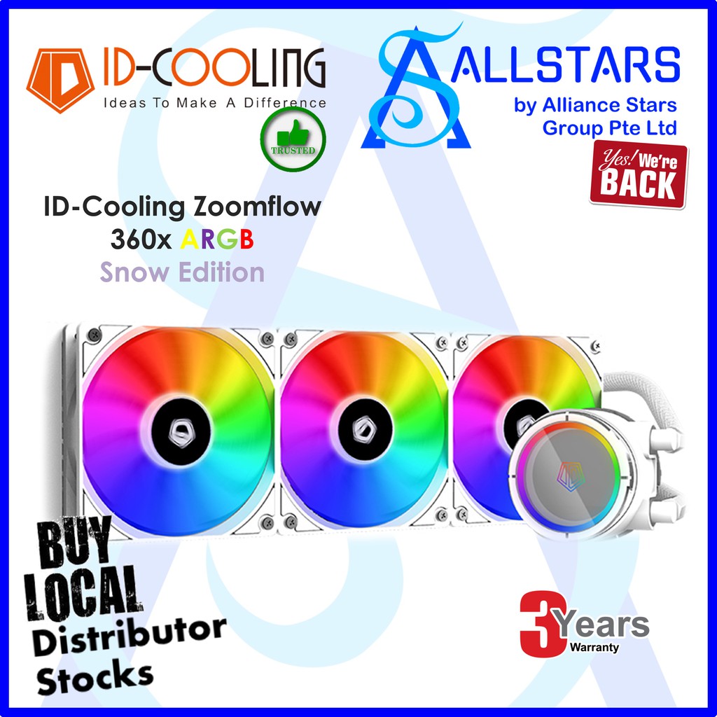 ID-Cooling Snow Edition ZoomFlow 360X Liquid Cooler (Warranty 3 years ...