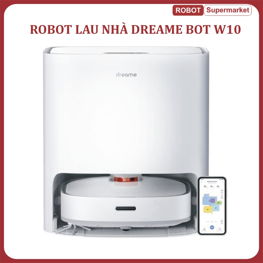 Robot Hút Bụi Lau Nhà XIAOMI DREAME BOT W10 - Tự động giặt giẻ lau – Lực Hút 4000 mAh