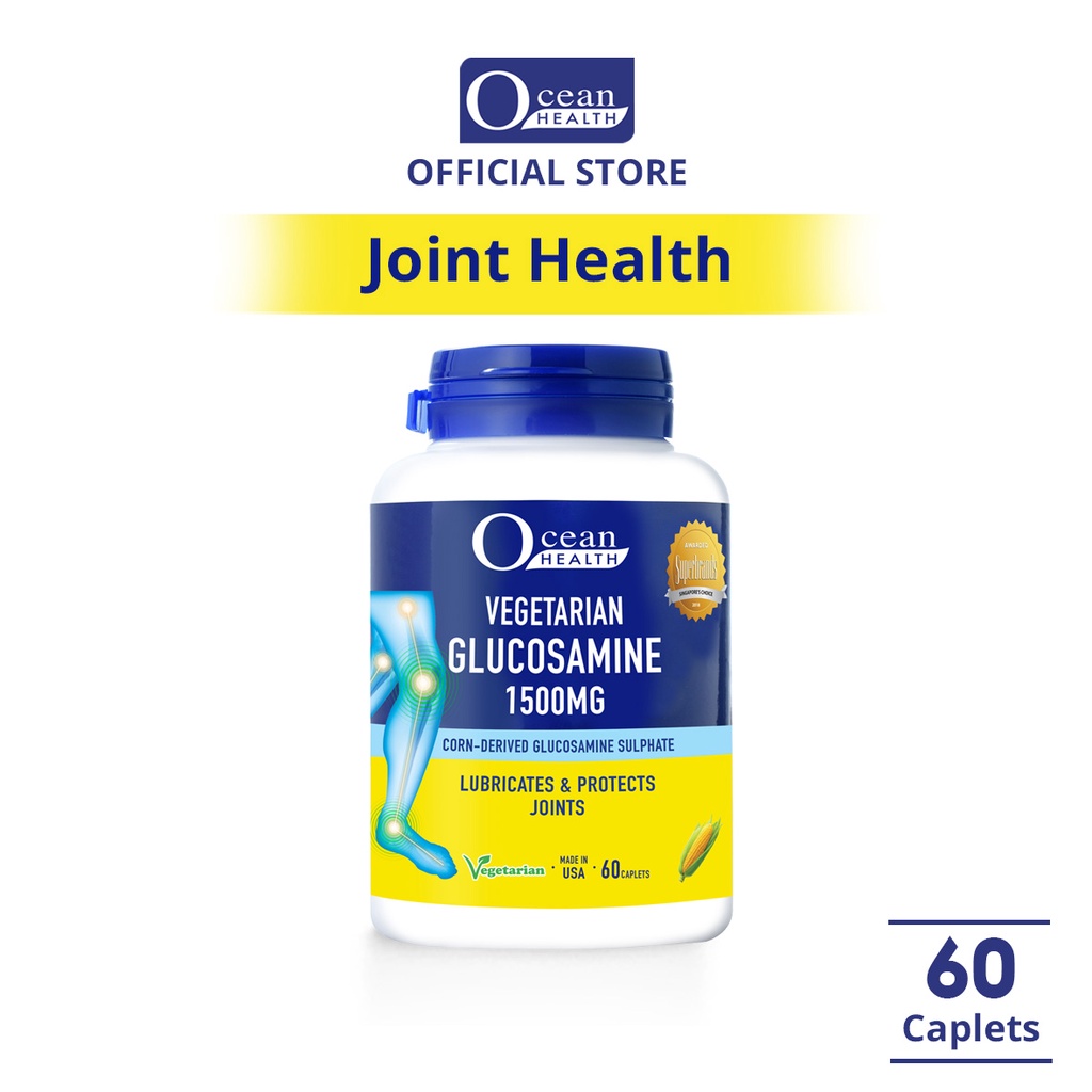 Vegetarian Glucosamine Sulphate 1500mg (60s) Ocean Health (Lubricates