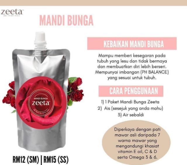Zeeta Flower Bath 7 Aura Flowers Shopee Singapore