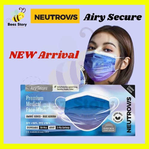 Shop Malaysia Neutrovis New Airy Secure Neutrovis Airy Secure 3 Ply Premium Medical Mask Aurora New Doublestrip Shopee Singapore