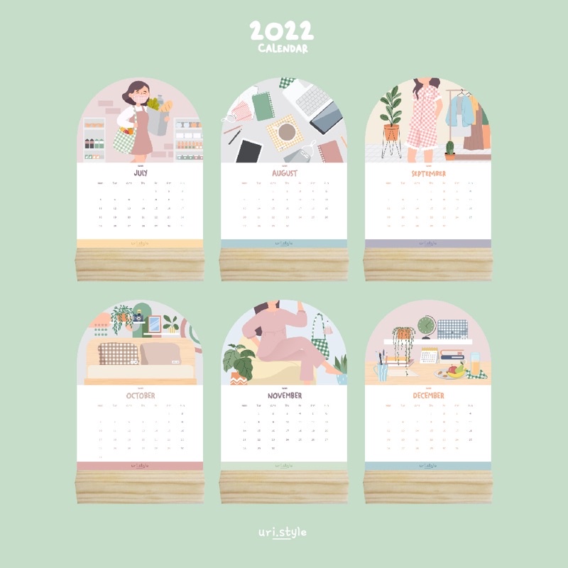Uri Calendar 2022 2023 Uri Calendar Stand 2022, Aesthetic Calendar, Cute Desk Calendar, 2022  Calendar | Shopee Singapore