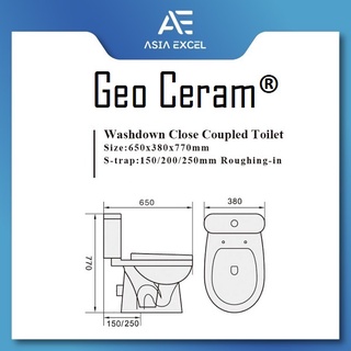 GEO CERAM GC-AE804 SOFT-CLOSING TOILET BOWL #2