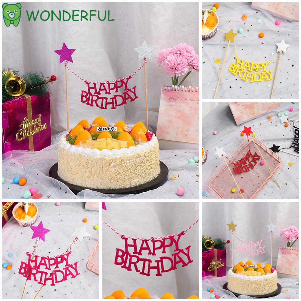 Wonderful Decoration Party Supplies Birthday Bunting Baby Shower Cake Topper Shopee Singapore