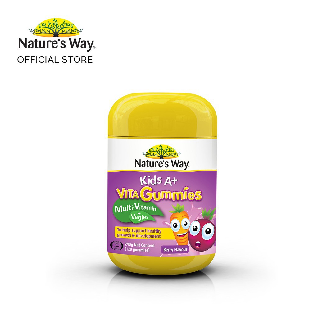 Image of Nature's Way Kid's A+ VITA Gummies Multivitamin + Veggies (120's) #0