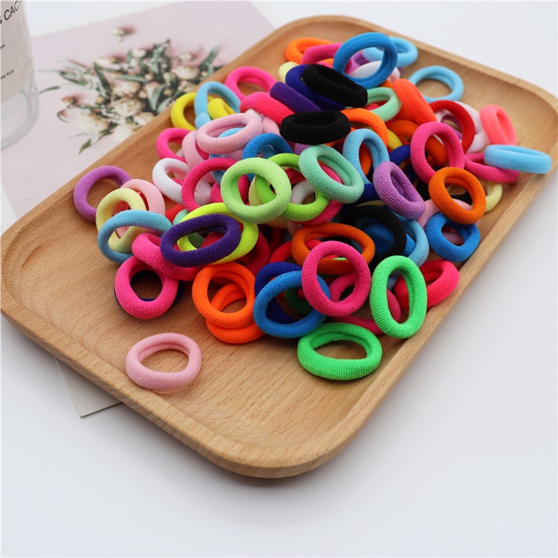 Honbon Small Hair Rubber Bands Multi Colors Soft Rubber Elastic