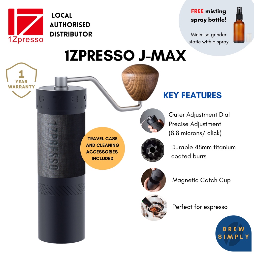 1Zpresso J Max Coffee Hand Grinder for Espresso Shopee Singapore