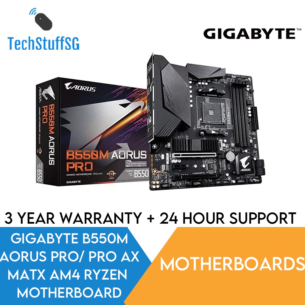 Gigabyte B550M Aorus Pro AM4 Ryzen Micro Atx Motherboard [Ryzen Bundles