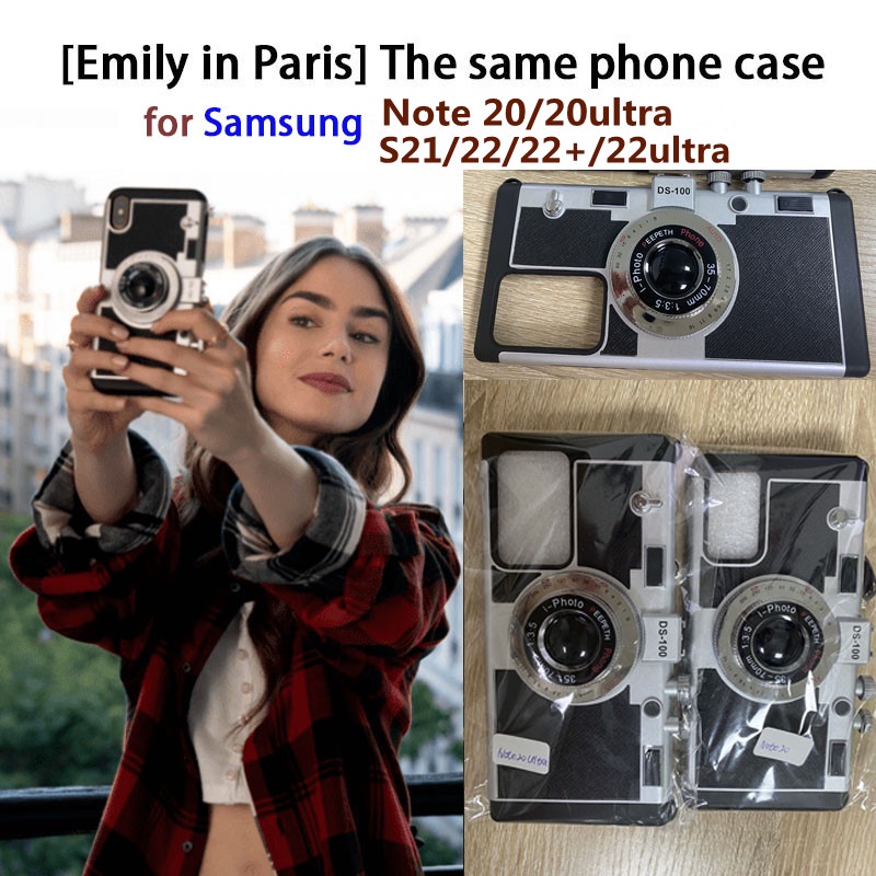 Emily in Paris 3D Design Retro Camera Case Cover for Samsung Note20 S21