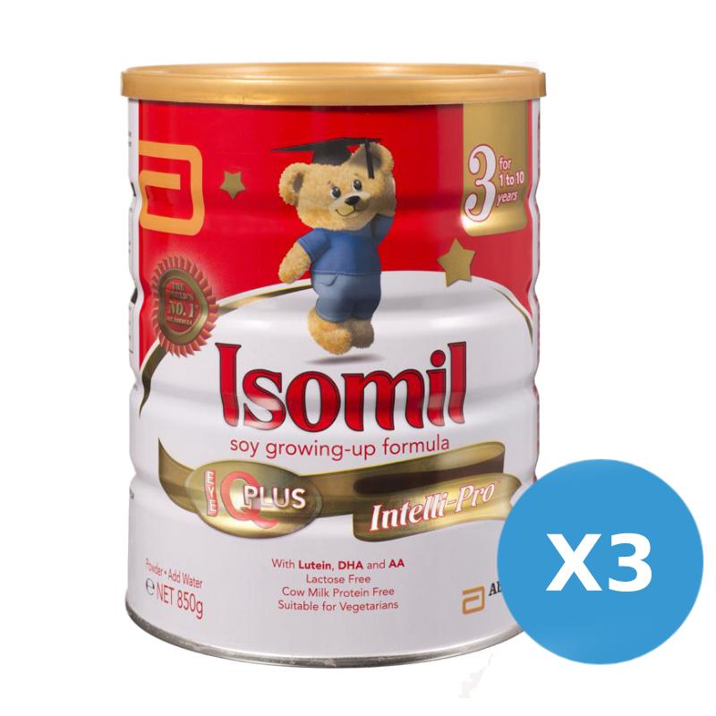 [Bundle of 3] Isomil® Stage 3 Soy GrowingUp Formula 850g (110 years