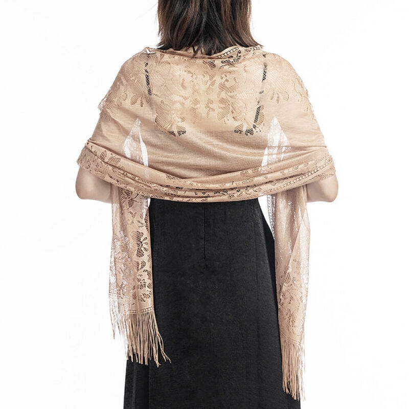 OMINA,Women Scarf Fashion Soft Long Shawl lace with tassel Winter Warm Scarf