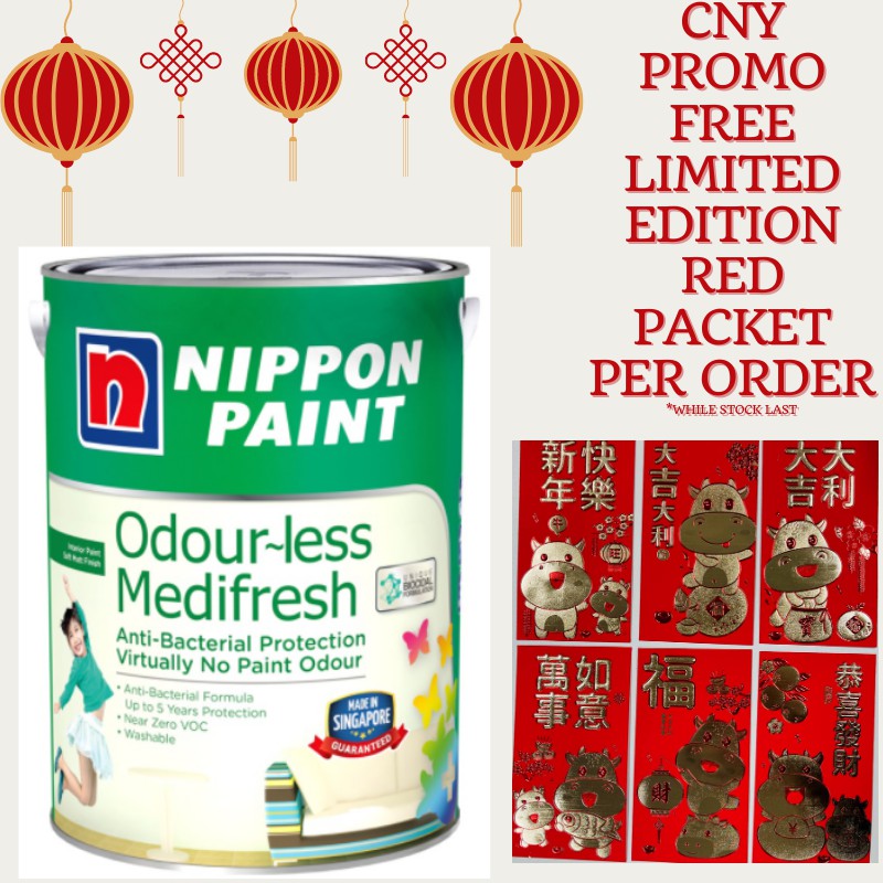 (All Colours Available!!) Nippon Odourless Medifresh Anti Bacterial