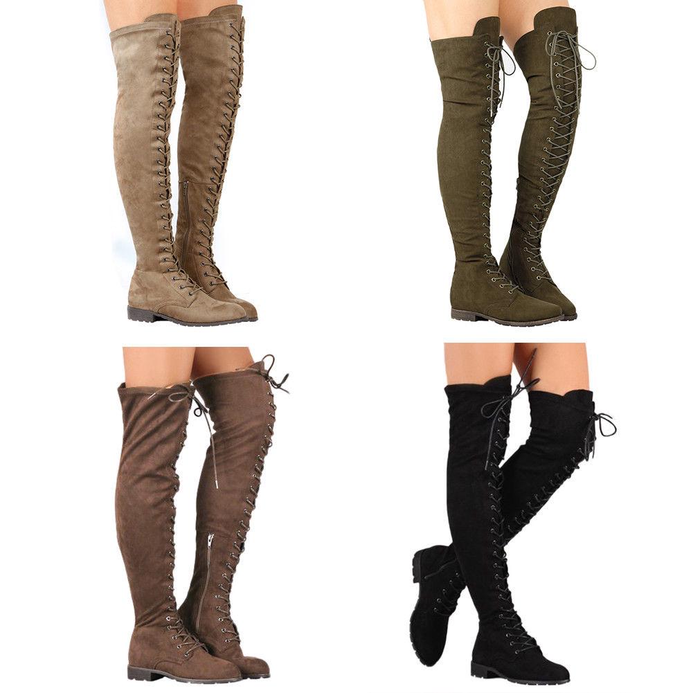 womens over the knee flat boots