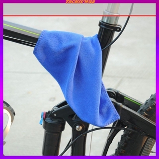 [TACHIUWA2] 5pcs Absorbent Microfiber Towel Car Bike Home Clean Wash Cloth Rag Blue 9.8x9.8 inches #7