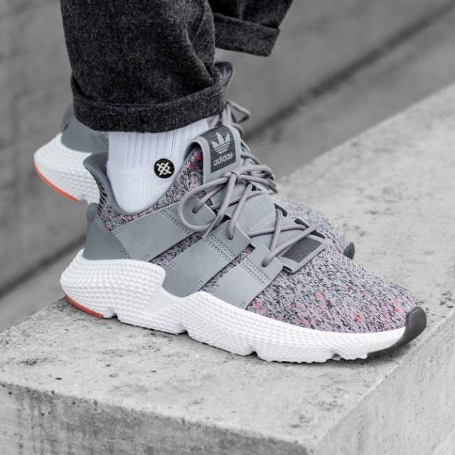 adidas prophere grey solar red