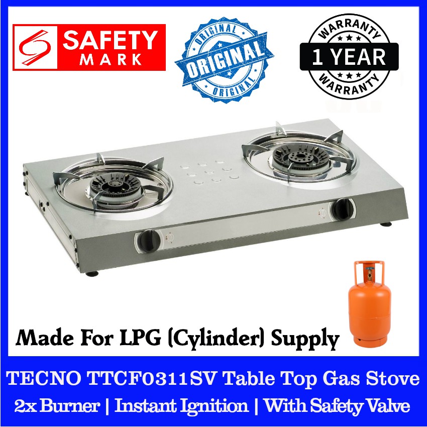 Tecno ttc0311sv / ttc0311sv table top gas hob. 2 x burners. 68 cm