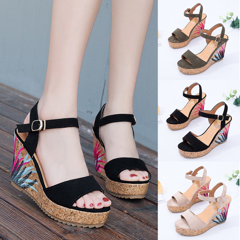 sandal wedges shopee