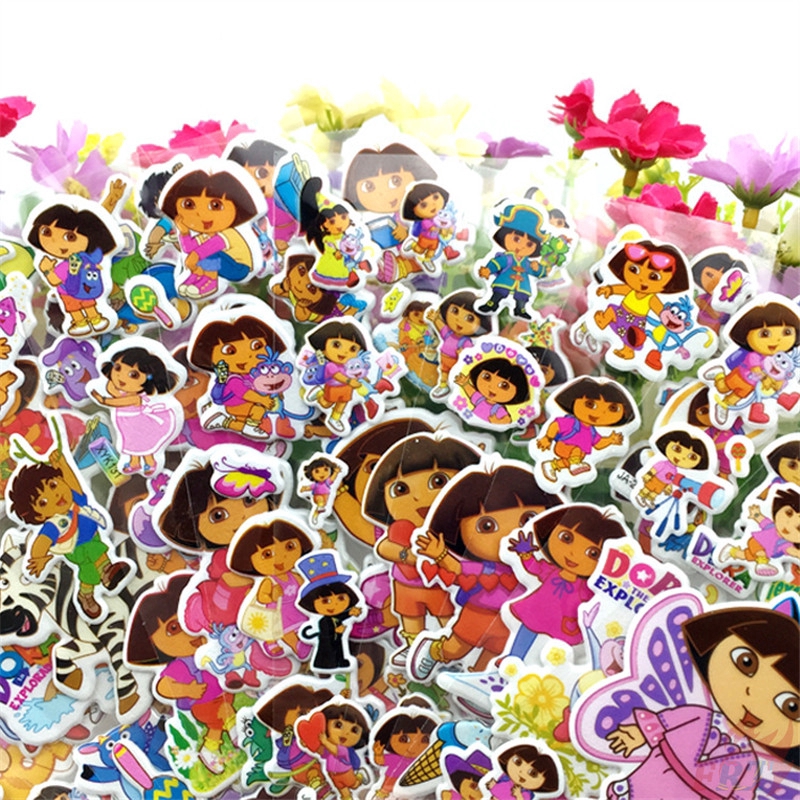 Ready Stock 🚚 Dora the Explorer DIY Stickers 1 Sheet Dora 3D Cartoon