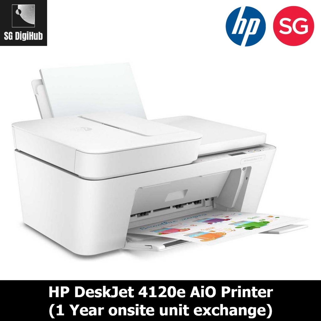 HP DeskJet 4120e AiO Printer with Manual duplex printing (1 Year onsite