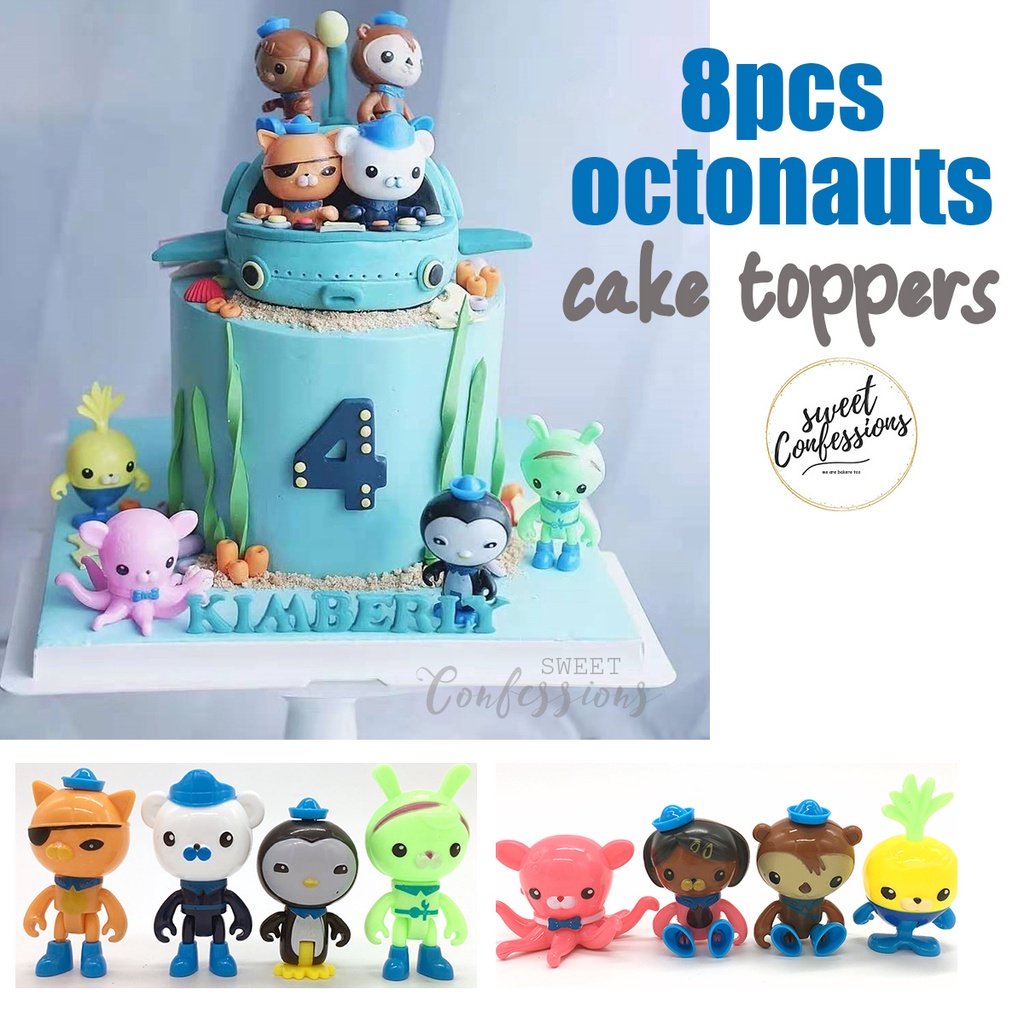 8pcs Octonauts cartoon characters toy figurines for cake decorating or cake  toppers | Shopee Singapore