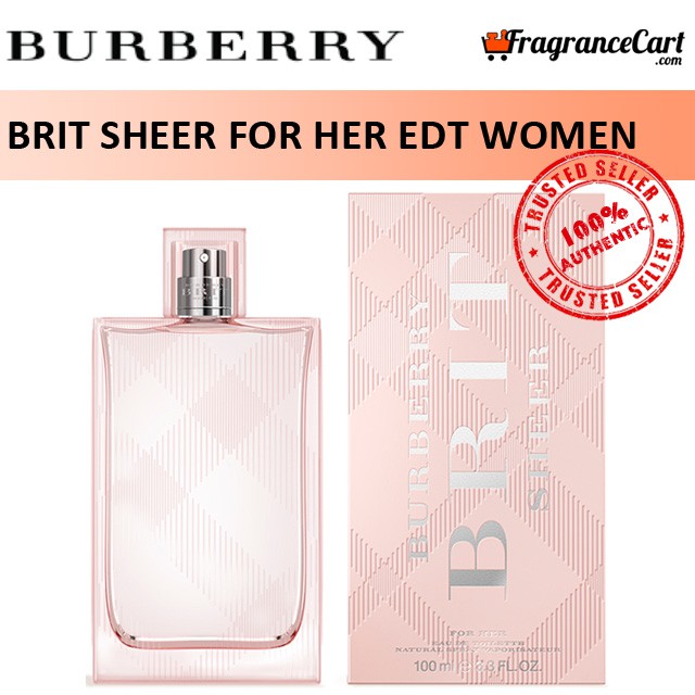Burberry Brit Sheer for Her EDT Women (30ml/100ml/200ml/Tester) [Brand New  100% Authentic Perfume FragranceCart] Pink | Shopee Singapore