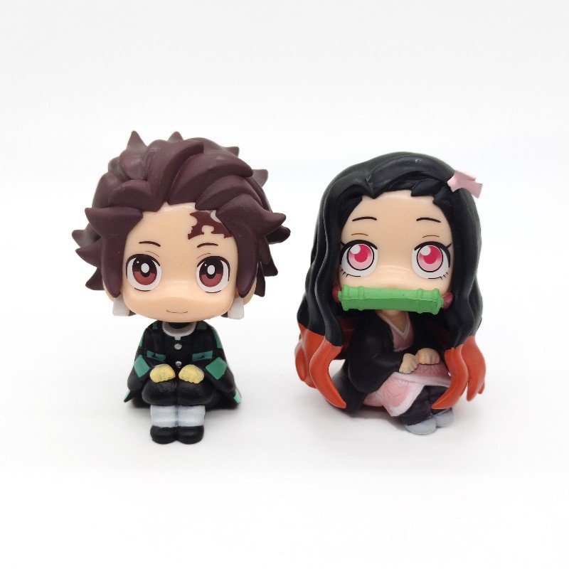 1Pcs Anime Demon Slayer Figure Kimetsu No Yaiba Figure Q Posket Kamado Tanjirou Kamado Nezuko Agatsuma Figure Toys
