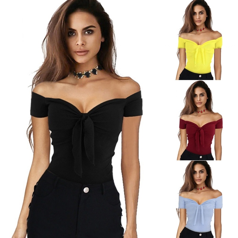 black off the shoulder v neck top