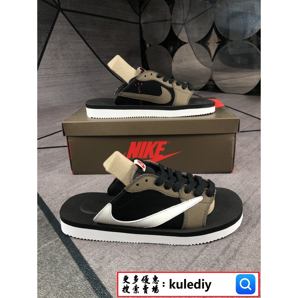 travis scott x air jordan 1 low slippers