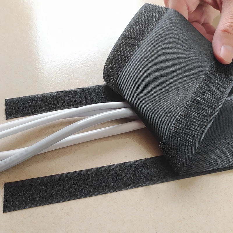 3 Rolls Black Cable Grip Strip 3” Width X 10’ Length Cord Cover Floor Cable Protector Cable Management for Hold Cords and Keep Cables Organized 