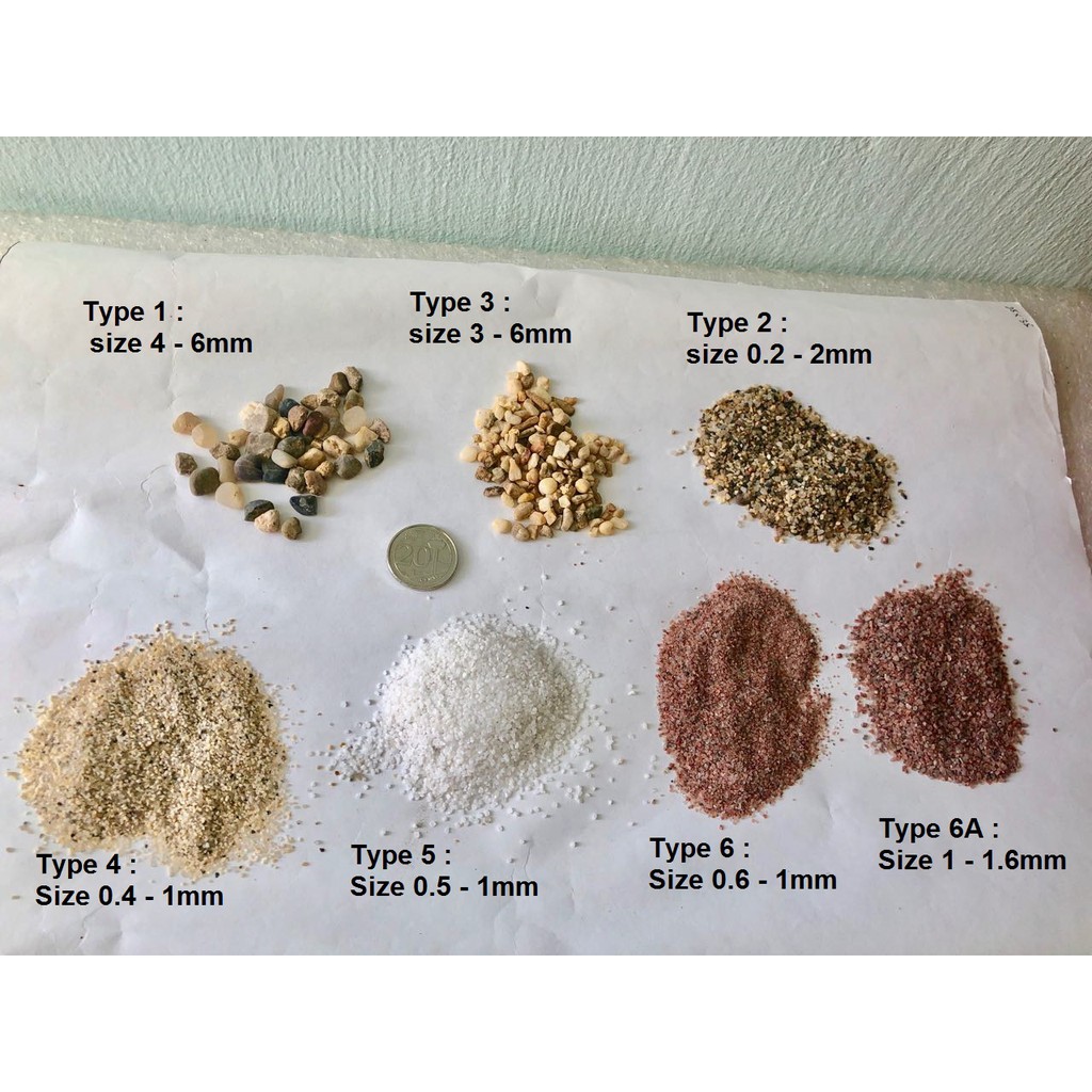 River washed sand for aquarium, terrarium, aquatic plants, paludarium Shopee Singapore