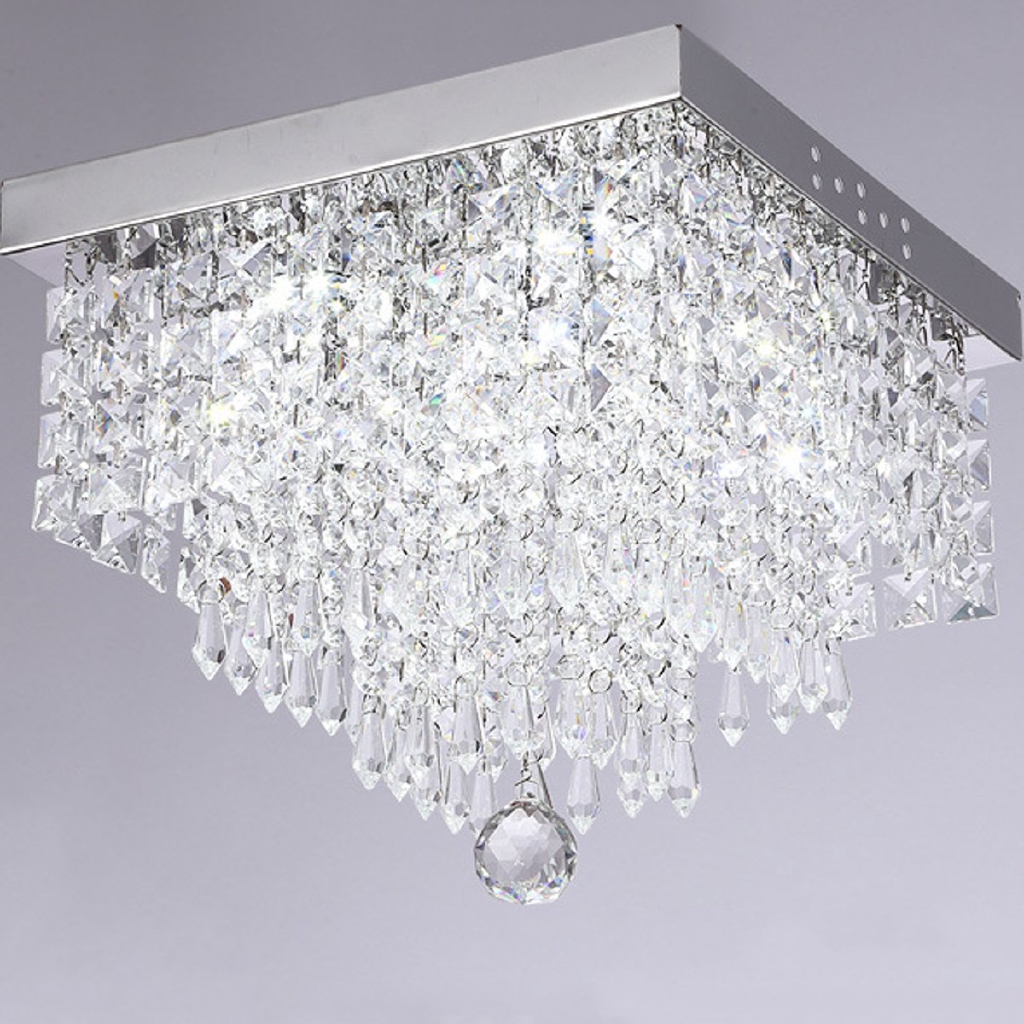 New Modern Led Crystal Ceiling Light Living Room Bedroom Lobby Pendant Lamp 20w