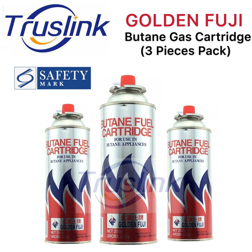 Original Golden Fuji Gas Cartridge 3 IN 1 Pack SG Product Safety Mark