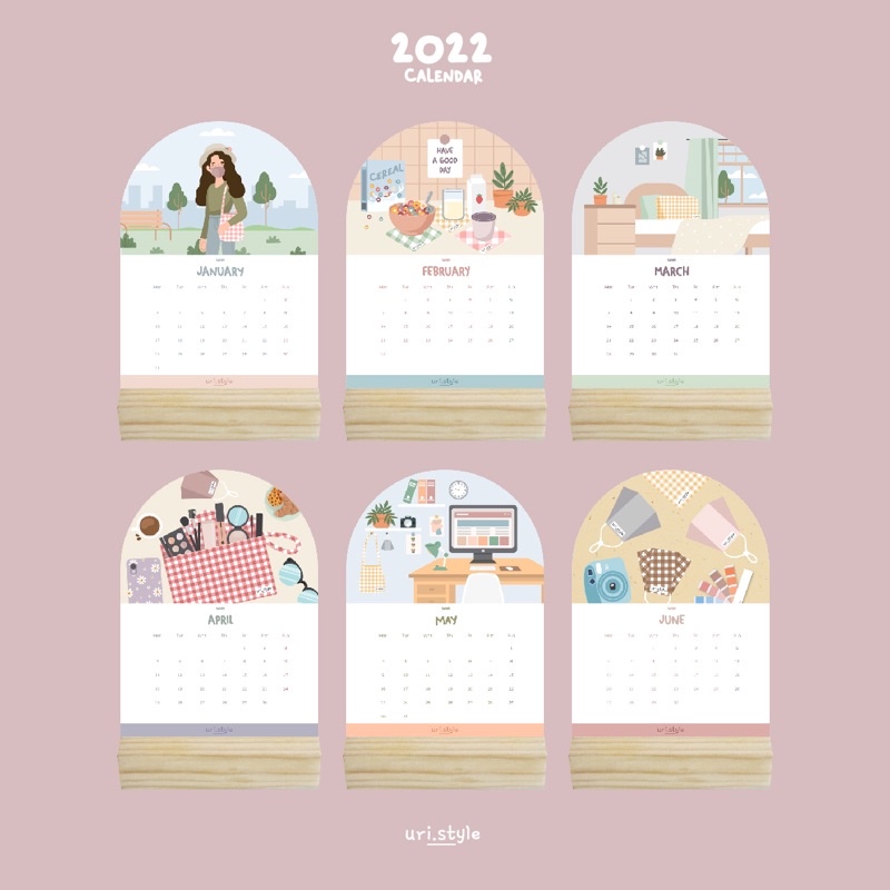 Uri Calendar 2022 2023 Uri Calendar Stand 2022, Aesthetic Calendar, Cute Desk Calendar, 2022  Calendar | Shopee Singapore