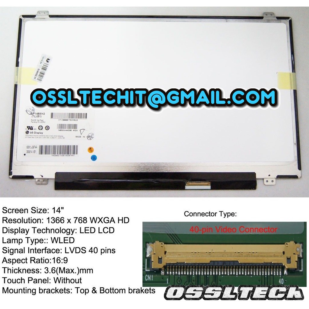 Ibm Lenovo Thinkpad Edge E431 E4s E425 Laptop Led Lcd Screen Panel Shopee Singapore