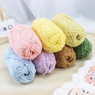 75m/Set 4ply Milk Cotton Knitting Wool Yarn Needlework Dyed Lanas For Crochet Craft Sweater Hat Dolls At Low Price