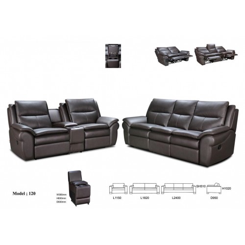 3 Seater Cowhide Leather Sofa, Cow Leather Sofa