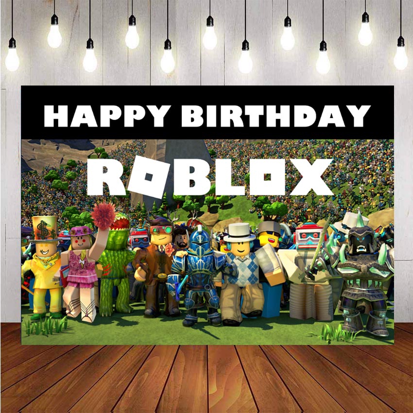 Roblox Backdrops For Photo Studio Boys Game Theme Birthday Party ...